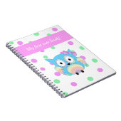 Multicolose Hippie mit niedlichem Lila-Bogen Notizblock (Rechte Seite)