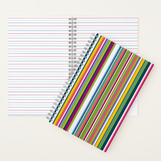 Multicolour Vertical Striped notebook  Notizblock (Innen)