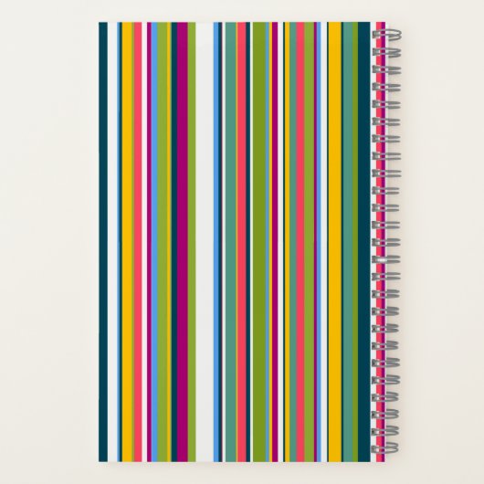 Multicolour Vertical Striped notebook  Notizblock (Rückseite)