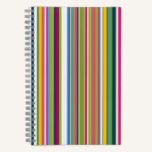 Multicolour Vertical Striped notebook  Notizblock (Vorderseite)