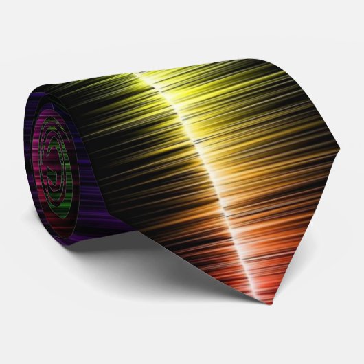 Multicoloured Sound Wave Necktie Krawatte (Gerollt)
