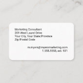 Multicoloured Striped Self-employed Branding Visitenkarte (Rückseite)