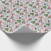 Multiculale Girl Elf Weihnachten Personalisiert Geschenkpapier (Ecke)