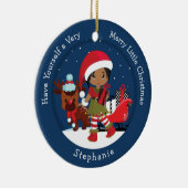 Multicultural Girl Elf Keramik Ornament (Rechts)