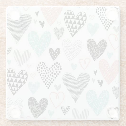 MultiDesign-Herz Glasuntersetzer (Rückseite)