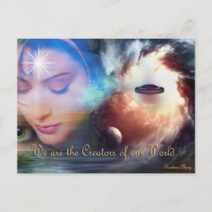 Multidimensionale Welten Postkarte