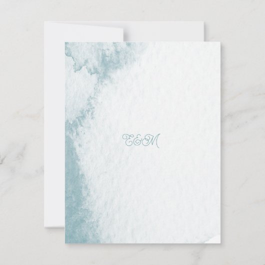 Multiereignis unter Wasser Whimsischer Aquarellstr RSVP Karte (Rückseite)