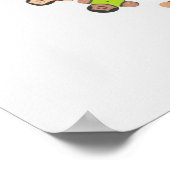 Multiethnische Figuren umkreisen den Globus Poster (Ecke)