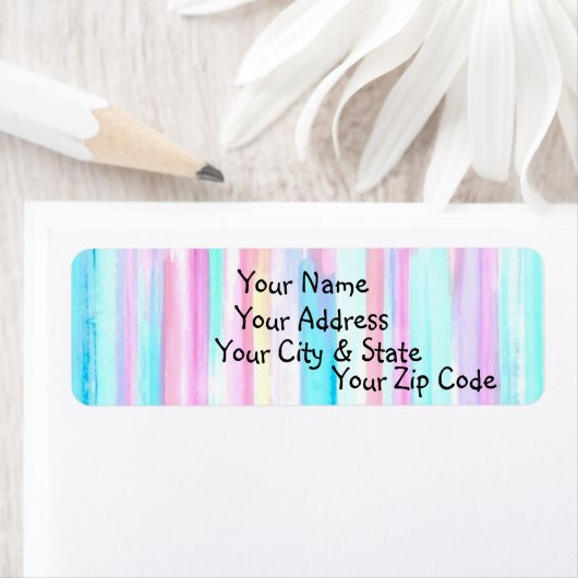 Multifarbig gestrichelte Rücksendeadresse (Insitu)