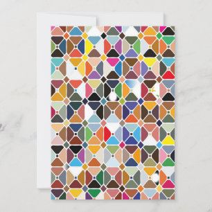 Multifarbige geometrische Muster mit Achteckformen Einladung