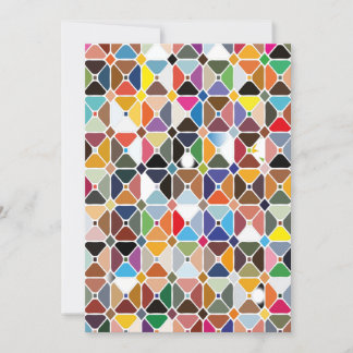 Multifarbige geometrische Muster mit Achteckformen Einladung
