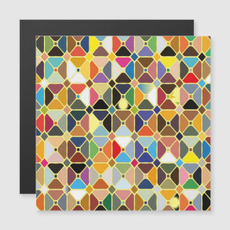 Multifarbige geometrische Muster mit Achteckformen Magneteinladung