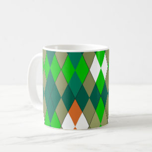 Multifarbige geometrische Muster Rauten Minimalism Kaffeetasse