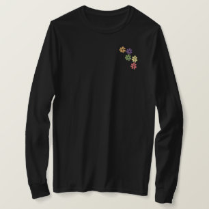 Multifarbige Retro Daisies der 1970er Jahre T-Shirt