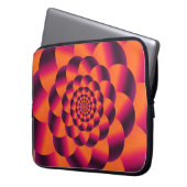 Multifarbiger psychedelischer Hintergrund, funky v Laptopschutzhülle (Vorderseite Links)