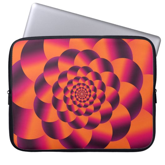 Multifarbiger psychedelischer Hintergrund, funky v Laptopschutzhülle (Vorderseite)