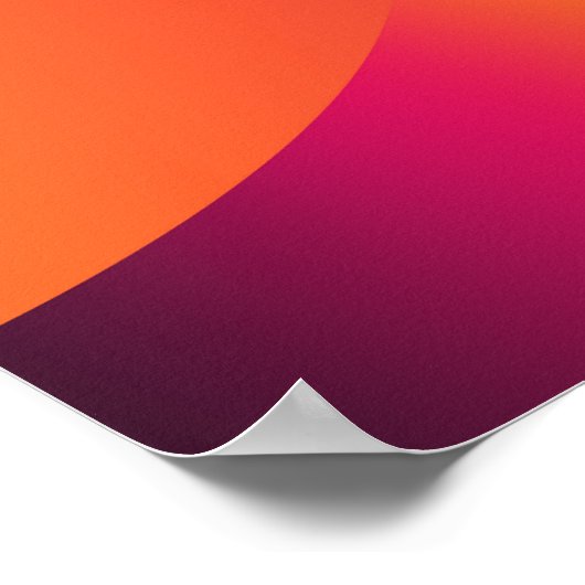 Multifarbiger psychedelischer Hintergrund, funky v Poster (Ecke)