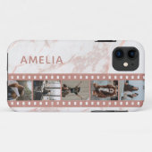 Multifilm Filmstreifen Rosa Marmor Personalisiert  Case-Mate iPhone Hülle (Rückseite (Horizontal))