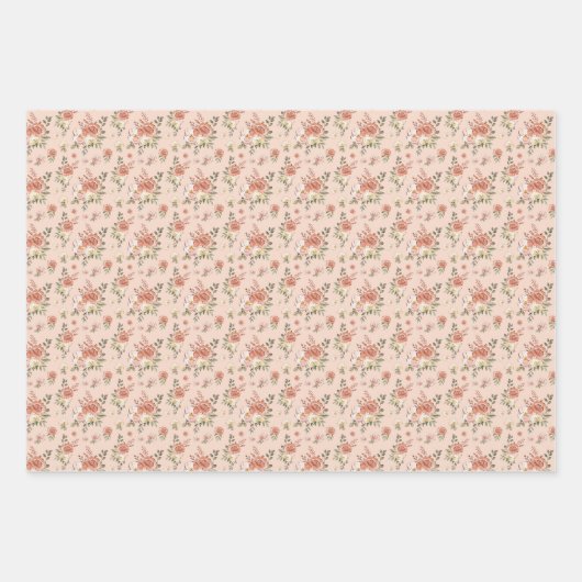 Multifloral in Rosa Geschenkpapier Set (Vorderseite 3)