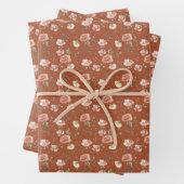 Multifloral von Burnt Orange Geschenkpapier Set (Beispiel)