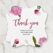 Multiflorales Brautparty Geschenkanhänger (Rückseite)