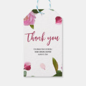 Multiflorales Brautparty Geschenkanhänger (Rückseite)