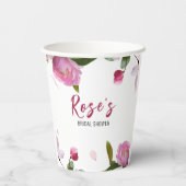 Multiflorales Brautparty Pappbecher (Rückseite)