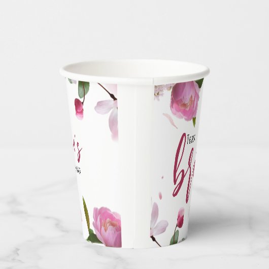 Multiflorales Brautparty Pappbecher (Rechts)