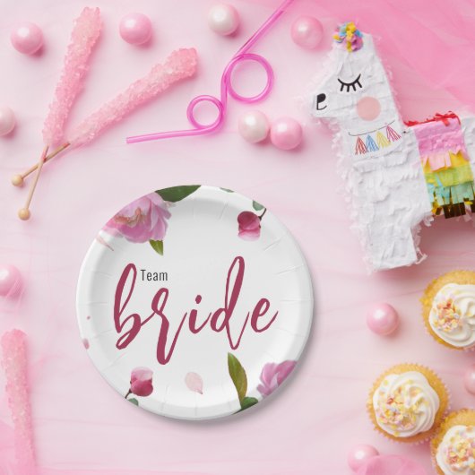 Multiflorales Brautparty Pappteller (Party)