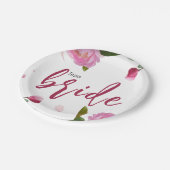 Multiflorales Brautparty Pappteller (Schrägansicht)