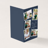 MultiFoto Modernes, elegantes Skript-blaues Party (Vorderseite)