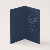 MultiFoto Modernes, elegantes Skript-blaues Party (Innenseite)