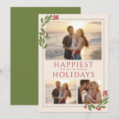 MULTIFOTOKARTE MIT CHRISTMAS GRENZÜBERSCHREITUNG FEIERTAGSKARTE (Vorne/Hinten)