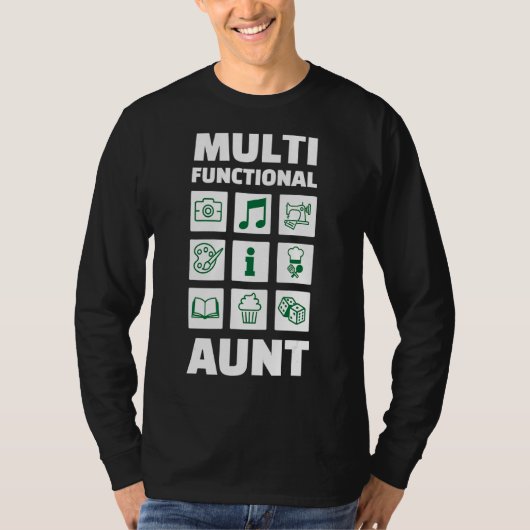 Multifunktionale Best Auntie Ever Bae Life Cool Au T-Shirt (Vorderseite)