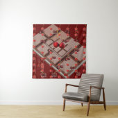 Multifunktionale "Kirschen und Schokolade" mit dun Wandteppich (Beispiel)