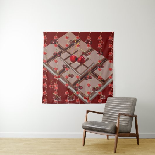Multifunktionale "Kirschen und Schokolade" mit dun Wandteppich (Beispiel)