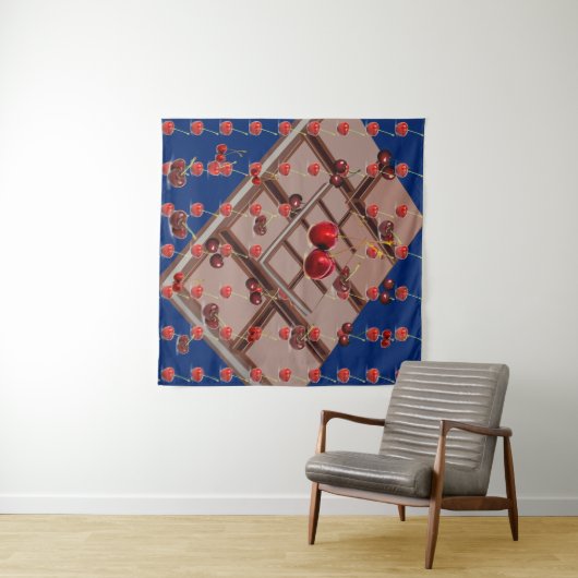 Multifunktionale Schokolade & Kirschen mit Royal B Wandteppich (Beispiel (Horizontal))