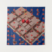 Multifunktionale Schokolade & Kirschen mit Royal B Wandteppich (Vorderseite)