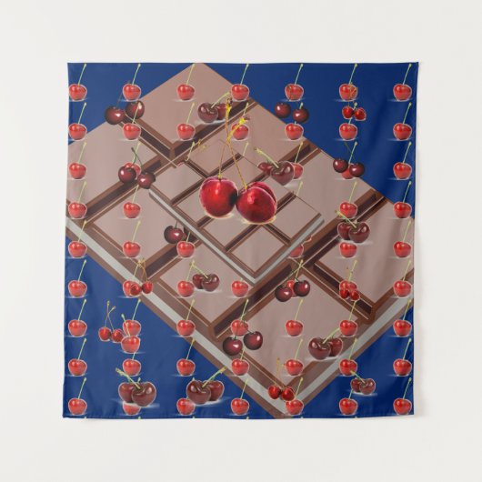 Multifunktionale Schokolade & Kirschen mit Royal B Wandteppich (Vorderseite)