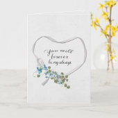 Multifunktionsband-Herz mit Ivy Bouquet-Karte Karte (Gelbe Blume)