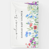 Multihued Wildflower Baby Shower Celebration Banner (Vertikal)