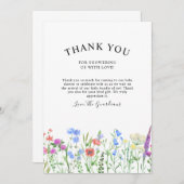Multihued Wildflower Baby Shower Celebration Dankeskarte (Vorne/Hinten)