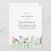 Multihued Wildflower Baby Shower Celebration Einladung (Vorne/Hinten)