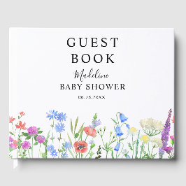 Multihued Wildflower Baby Shower Celebration Gästebuch