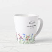 Multihued Wildflower Baby Shower Celebration Milchtasse (Rechte Ecke)