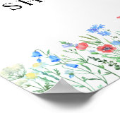 Multihued Wildflower Baby Shower Celebration Poster (Ecke)