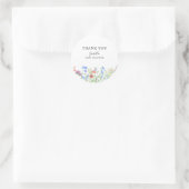 Multihued Wildflower Baby Shower Celebration Runder Aufkleber (Tasche)