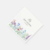 Multihued Wildflower Baby Shower Celebration Serviette (Ecke)