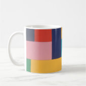 Multikolorale geometrische abstrakte Collage Kaffeetasse (Links)