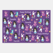 Multikulturelle Alice im Wunderland Geschenkpapier Set (Vorderseite 2)